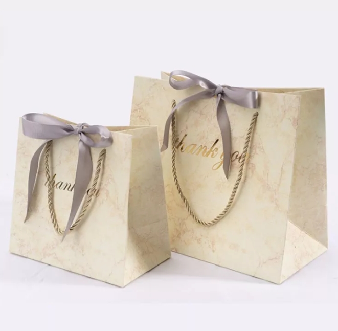 Handled Custom Cosmetic Paper Bags