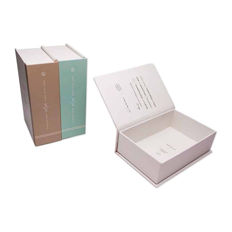 eco friendly cosmetics skincare book shape box