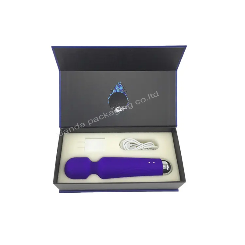 Sex toy packaging with magnetic lid