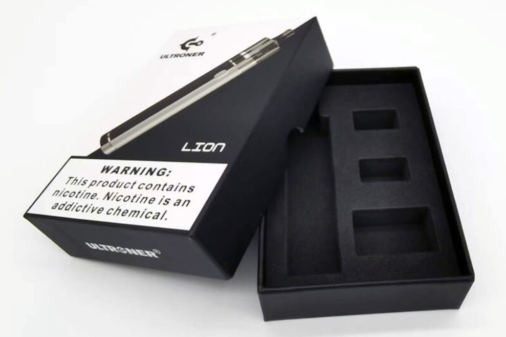 Black vape pen packaging box