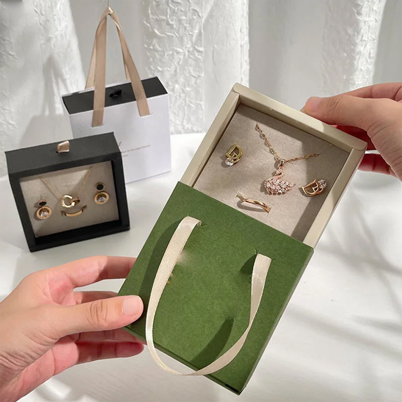 Portable Drawer Jewelry Box With Bag