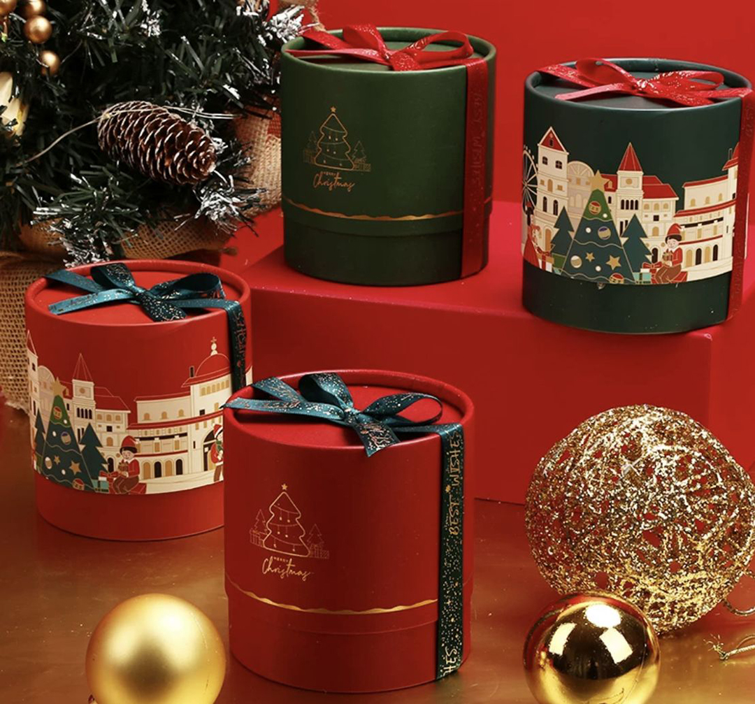round Christmas packaging box