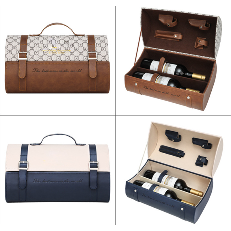 leather wine gift box