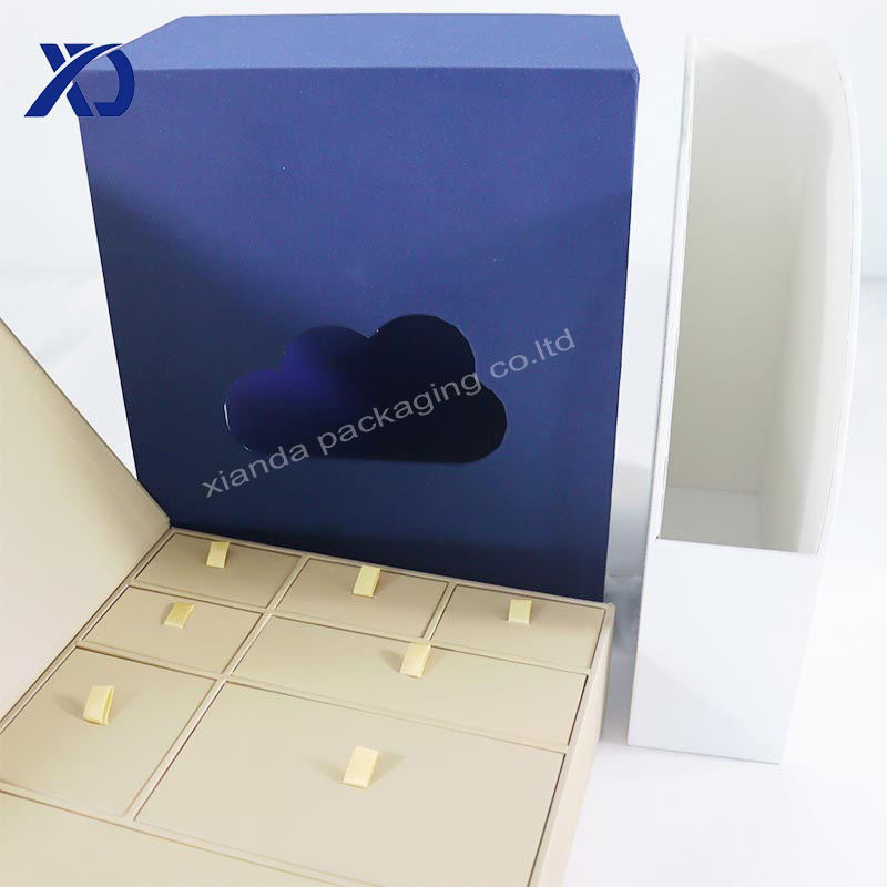 deluxe fabric wedding Keepsake box with drawer and compartment