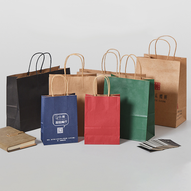 Kraft Paper Shopping Bags with Handles