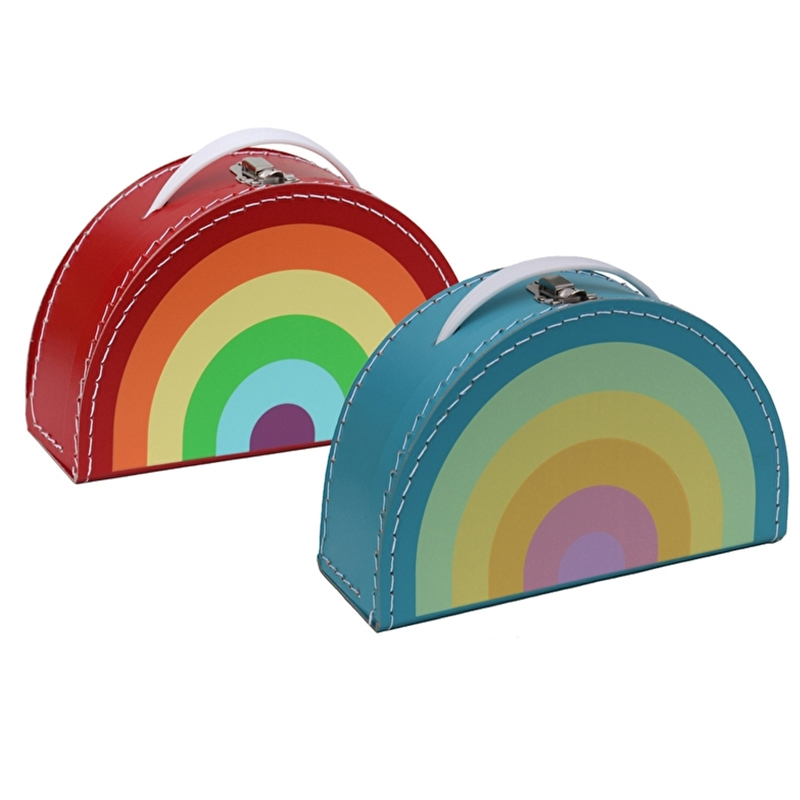 small Rainbow cardboard suitcase