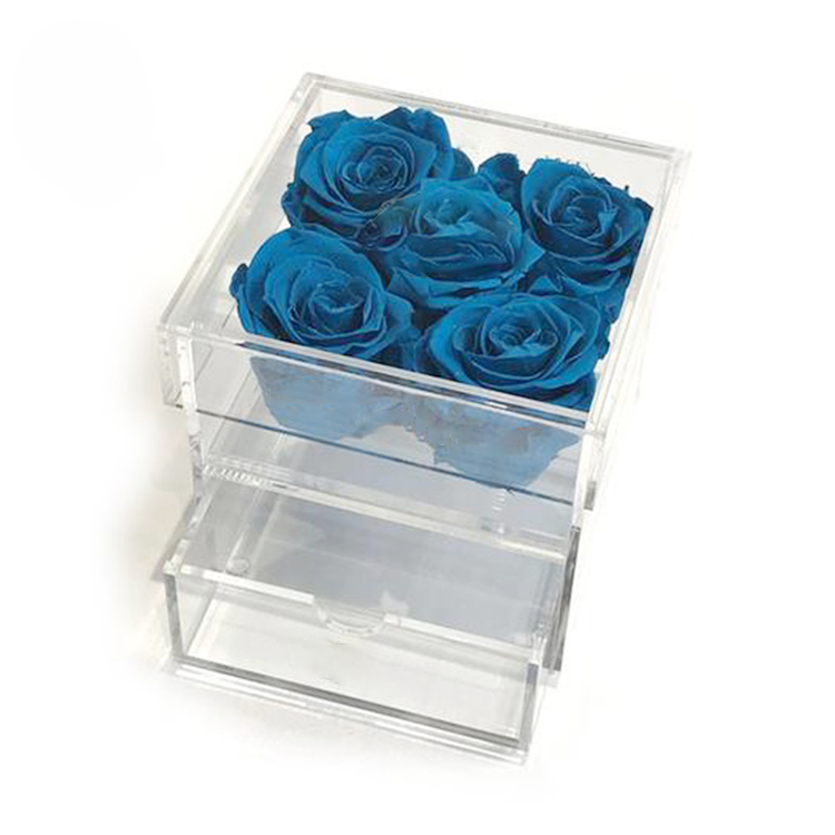 Acrylic Flower Box with Drawer