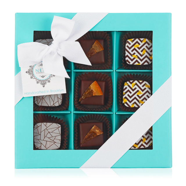chocolate boxes with windows