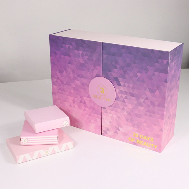 Pink Cosmetic Advent Calendar Box