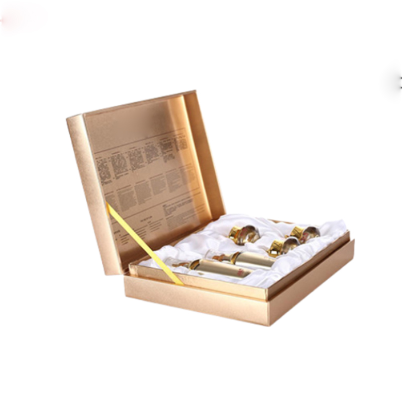 Cosmetic Hinged flip top gift box with magnetic lid