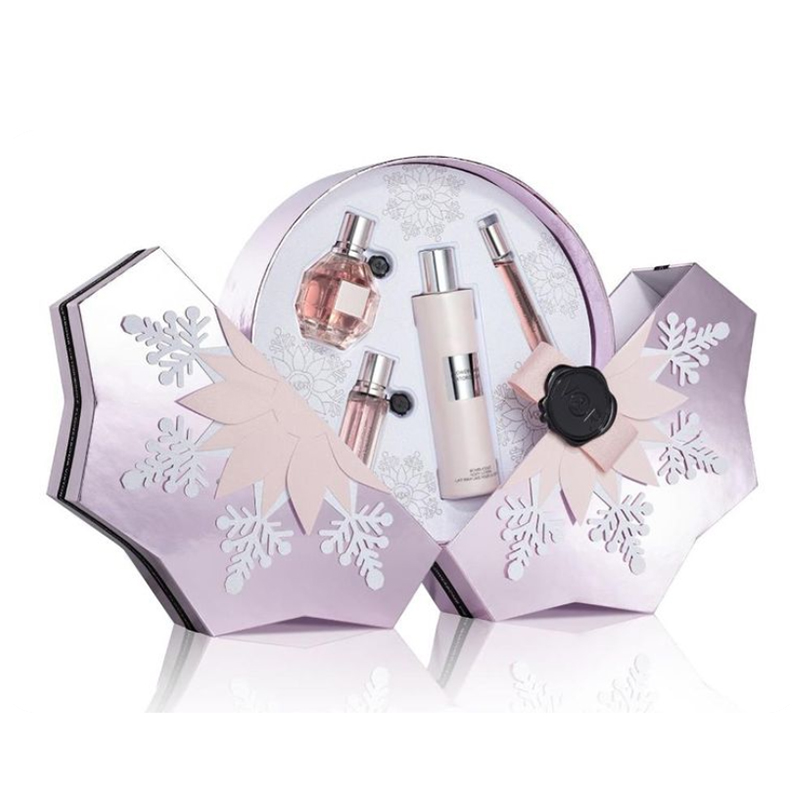 snowflake shaped essence cosmetic kit packaging