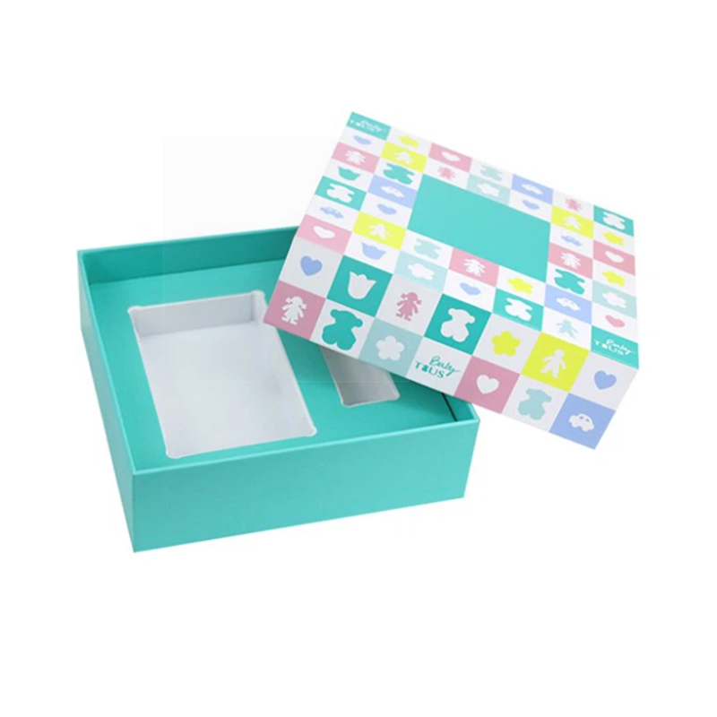 Custom cosmetic bottle packaging lid and base box