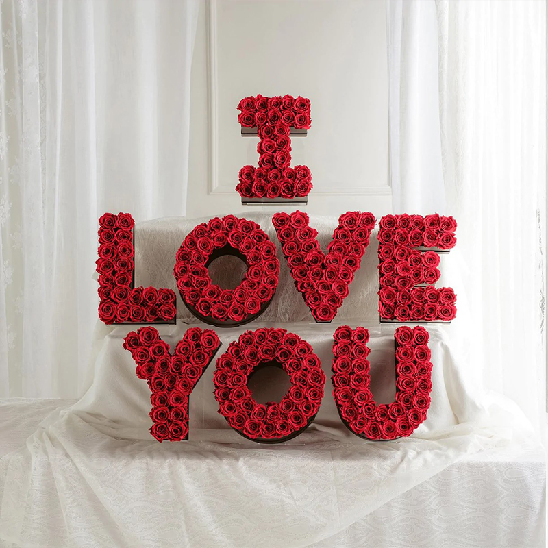 i love you flower gift box