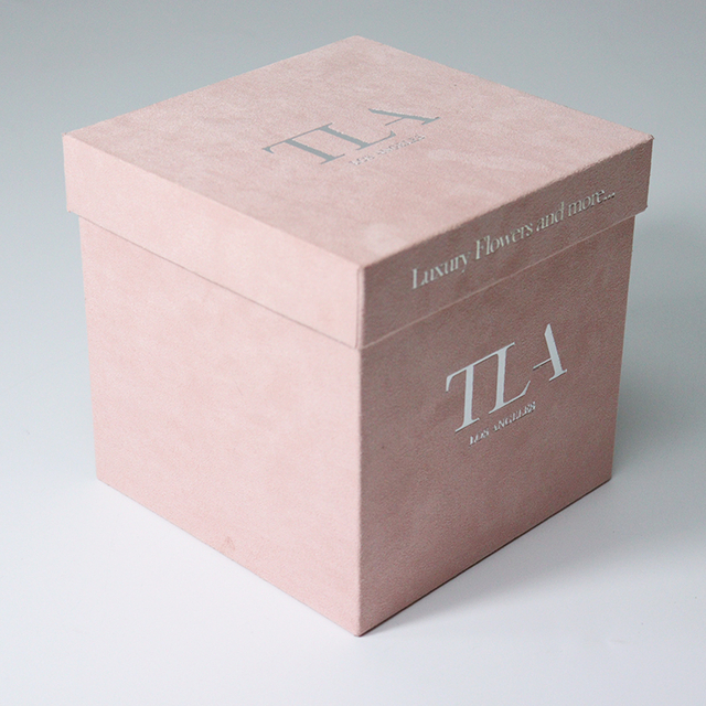 Pink Suede Flower Box