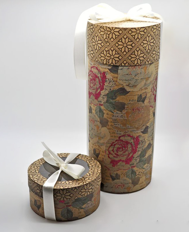 Eco paper cylinder boxes packaging