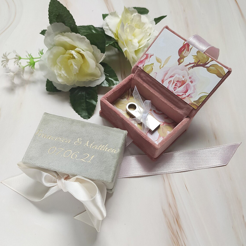 velvet usb box