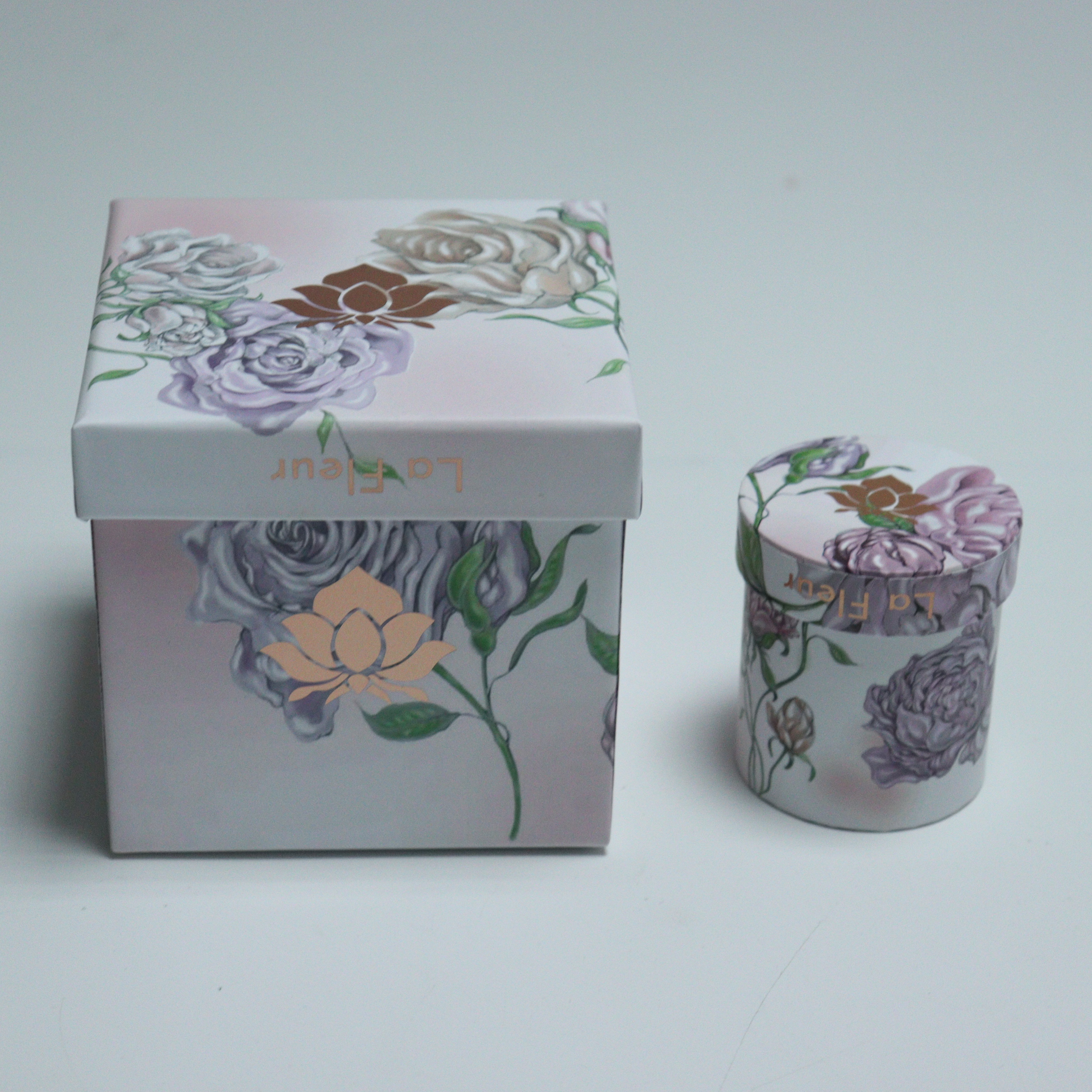 printed flower box set