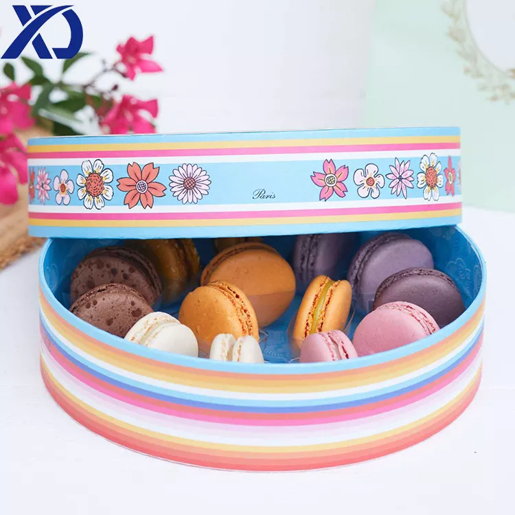 round macaroons packaging boxes