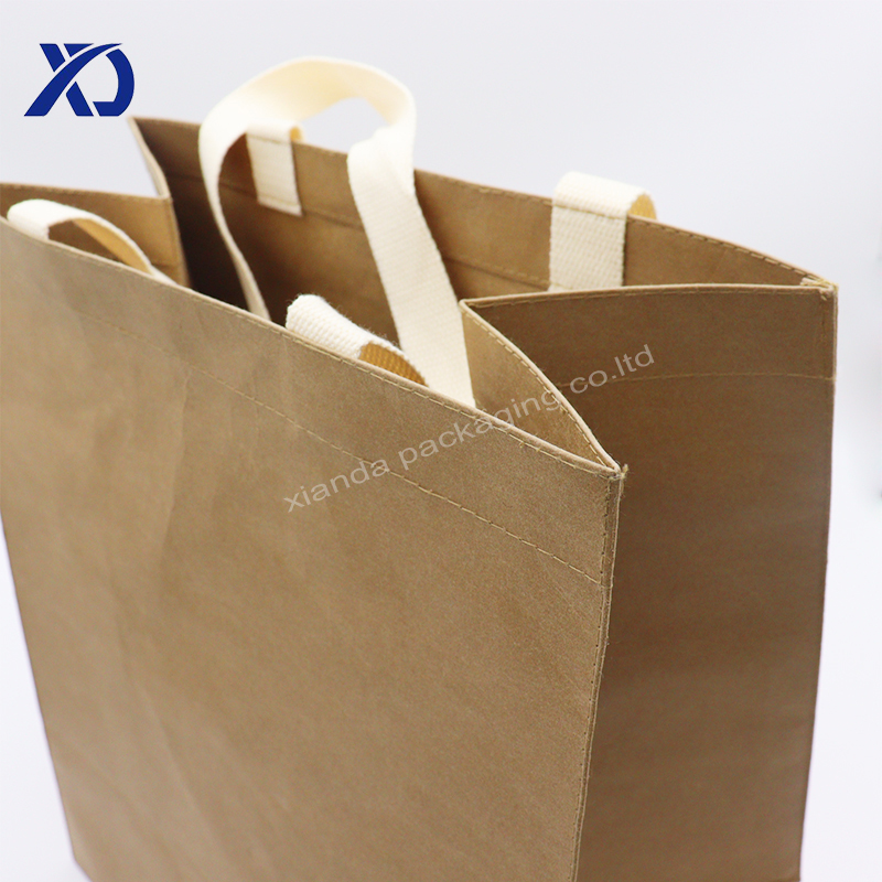 cotton handle paper bag with stitch