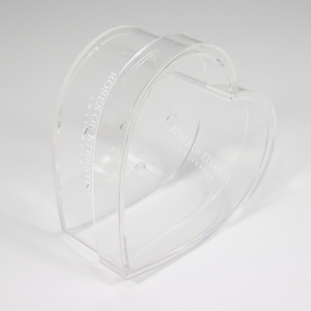Heart Shape Flower Acrylic Box