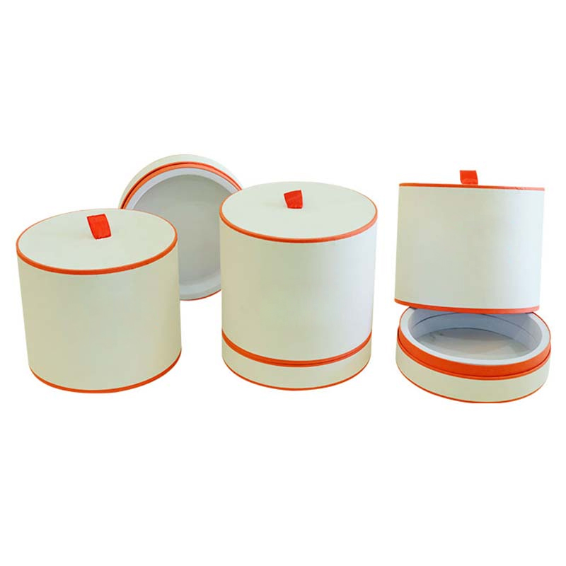 cosmetic tube cylinder with ribbon handle