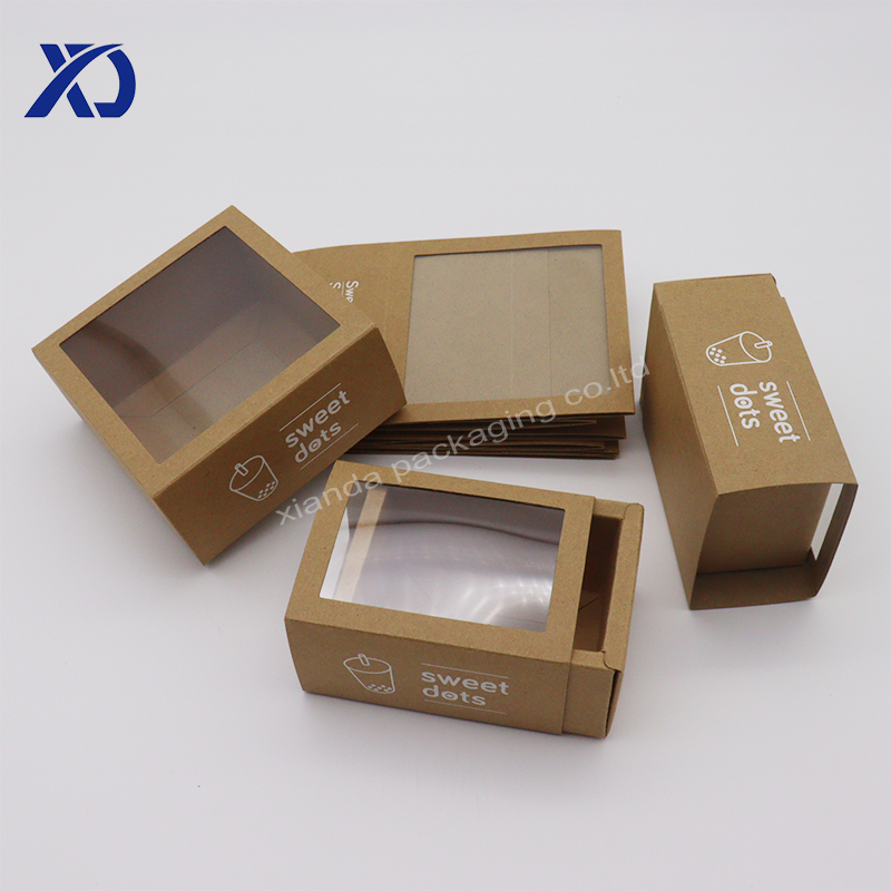 kraft slide Macaron box for Macaron dessert