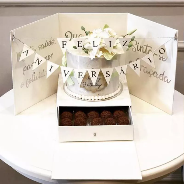 surprise cake gift box