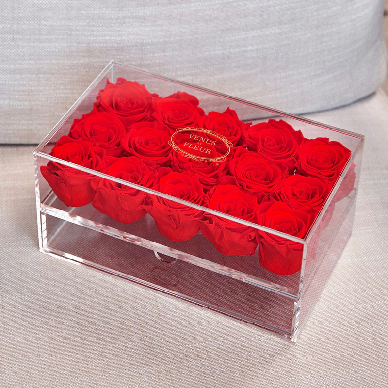 Acrylic Flower Drawer Gift Box
