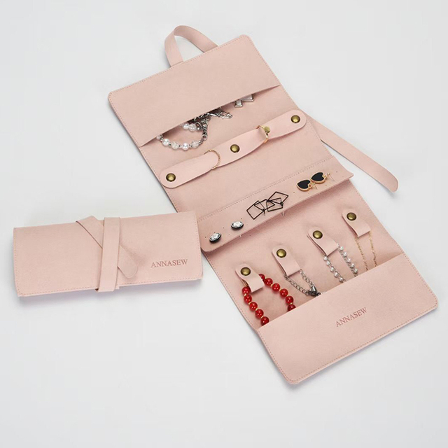 Custom Embossed Suede Jewelry Pouch