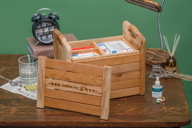 Wooden Medicine Box