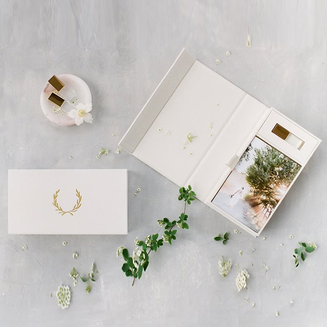 Linen Flash Drive Box